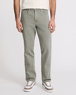 Straight Dusty Green Stretch Jeans