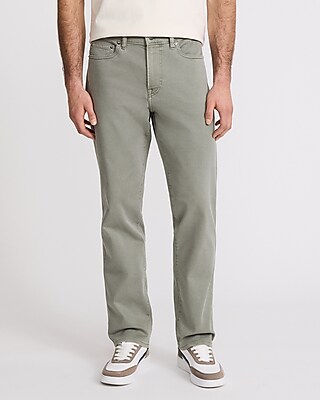Straight Dusty Green Stretch Jeans