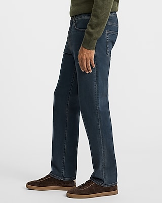 Straight Dark Wash Stretch Jeans