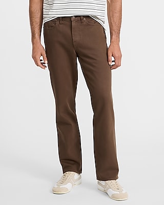 【COLOR iN ID】wide brown washing denim Soft Wash Straight Brown Jeans | Express