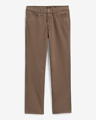 Straight Brown Soft Wash Jeans