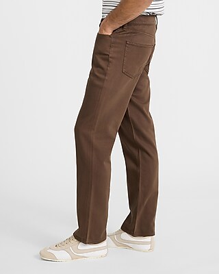 Straight Brown Soft Wash Jeans