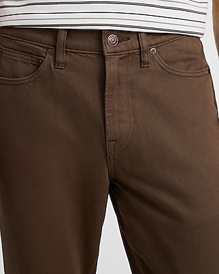 Straight Brown Soft Wash Jeans