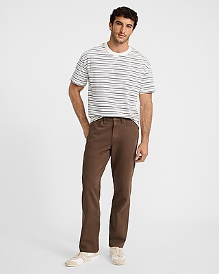 Straight Brown Soft Wash Jeans