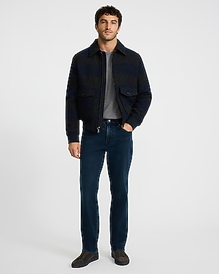 Straight Dark Wash Stretch Jeans