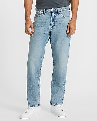 Straight Light Wash Stretch Jeans