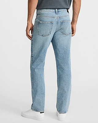 Straight Light Wash Stretch Jeans