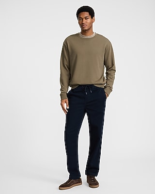Straight Dark Wash Drawstring Hyper Stretch Jeans