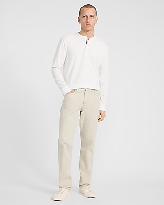 Straight Ivory Wash Hyper Stretch Jeans