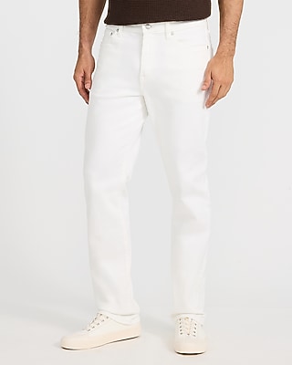 Straight White Wash Hyper Stretch Jeans