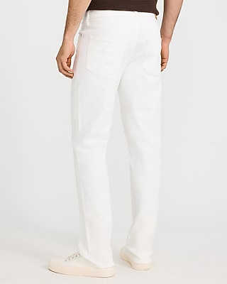 Straight White Wash Hyper Stretch Jeans