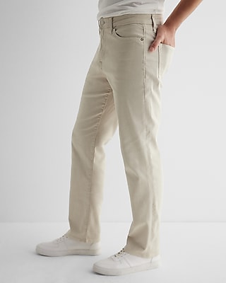 Straight Cream Hyper Stretch Jeans