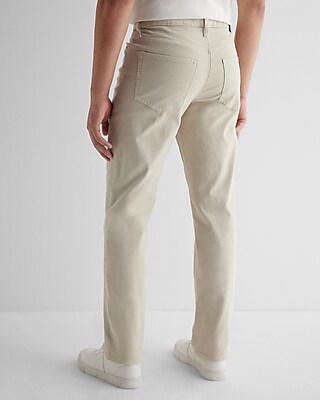 Straight Cream Hyper Stretch Jeans