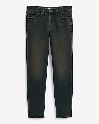 Slim Straight Faded Dark Wash Jeans