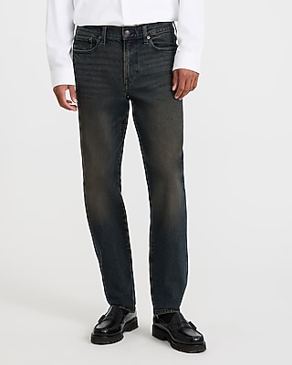 Slim Straight Faded Dark Wash Jeans
