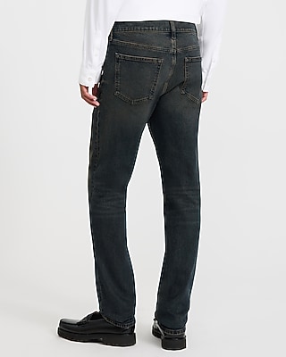 Slim Straight Faded Dark Wash Jeans
