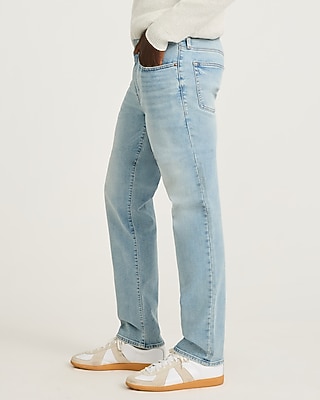 Slim Straight Light Wash Jeans Flex Fleece