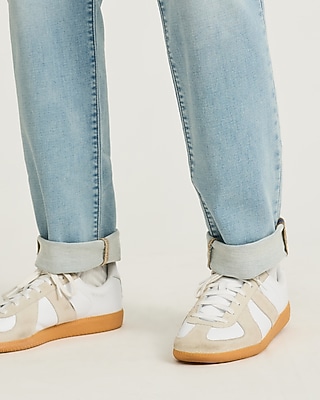 Slim Straight Light Wash Jeans Flex Fleece