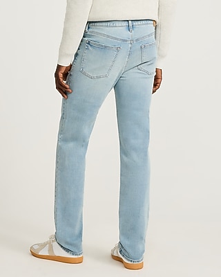 Slim Straight Light Wash Jeans Flex Fleece