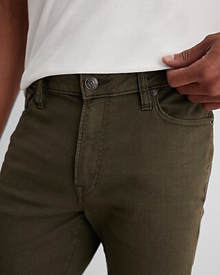 Slim Dark Olive Hyper Stretch Jeans