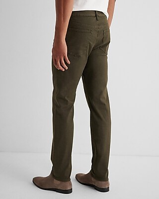 Slim Dark Olive Hyper Stretch Jeans