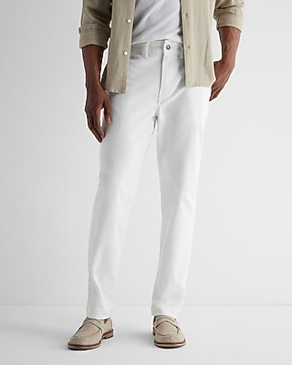 Athletic Slim White Hyper Stretch Utility Jeans Express