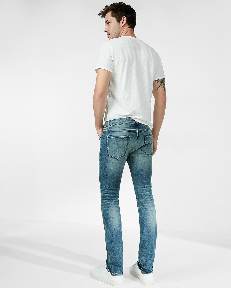 Slim Medium Wash 4 Way Stretch Jeans | Express