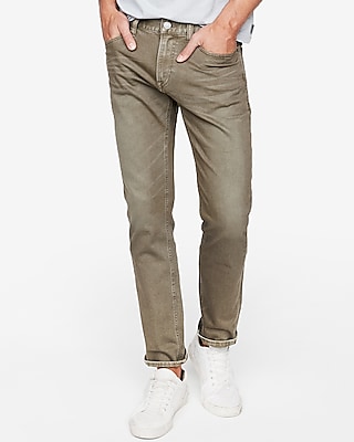 slim garment dyed stretch chino