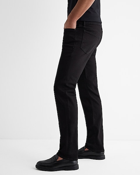 Slim Straight Black Hyper Stretch Jeans