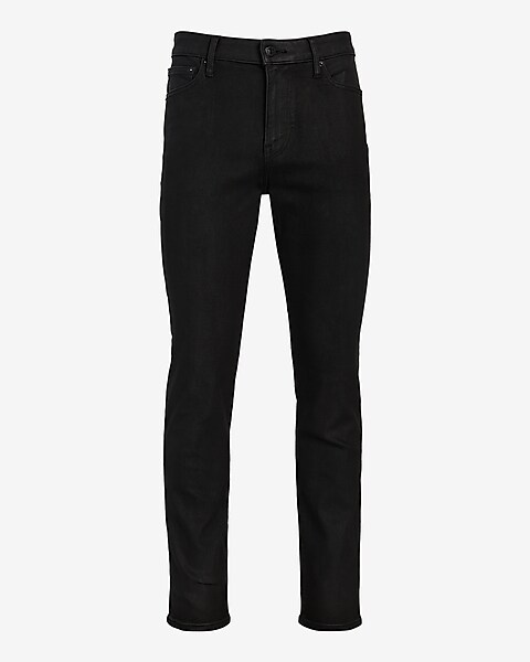 Stretchy coated skinny jeans - Black