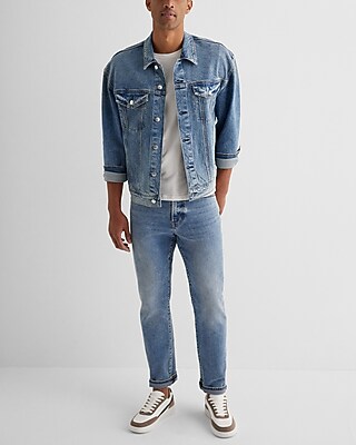 Slim Straight Medium Wash Hyper Stretch Jeans