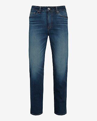 Slim Straight Dark Wash Stretch Jeans - image 4