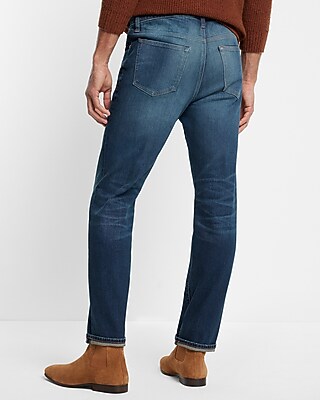 Slim Straight Dark Wash Stretch Jeans - image 3