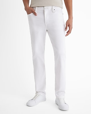 Slim Straight White Stretch Jeans | Express