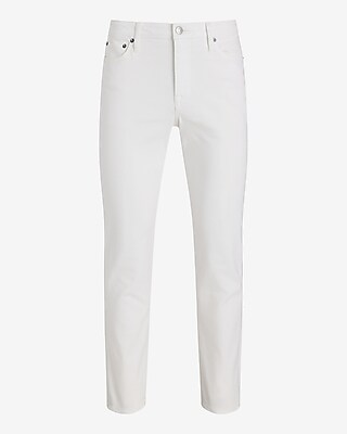 Slim Straight White Stretch Jeans