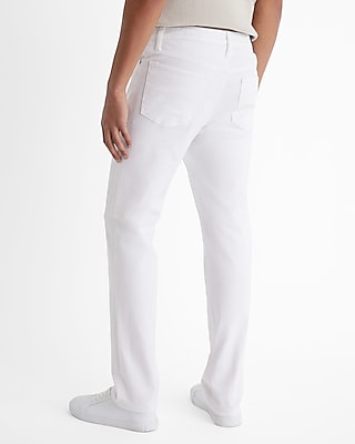 Slim Straight White Stretch Jeans