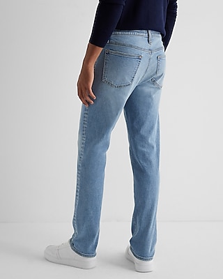 Slim Light Wash Ripped Hyper Stretch Jeans