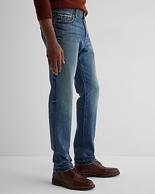 Slim Medium Wash Stretch Selvedge Jeans