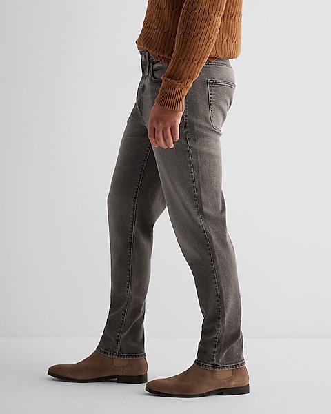 Athletic Slim Gray Wash Hyper Stretch Jeans | Express Athletic Slim Gray Wash Hyper Stretch Jeans | Express