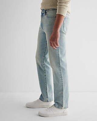 Slim Straight Light Wash Hyper Stretch Jeans - image 3
