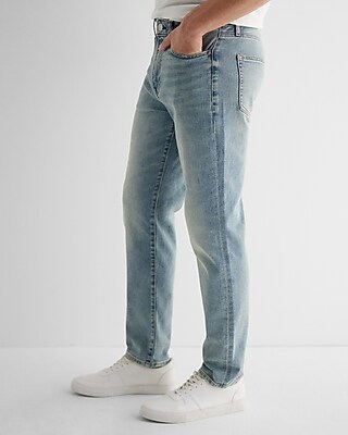 Athletic Slim Light Wash Hyper Stretch Jeans