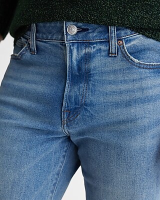 Slim Straight Medium Wash Stretch Jeans - image 2