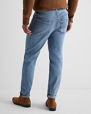 Athletic Slim Light Wash Hyper Stretch Jeans