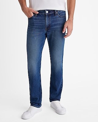 Slim Straight Dark Wash Stretch Jeans