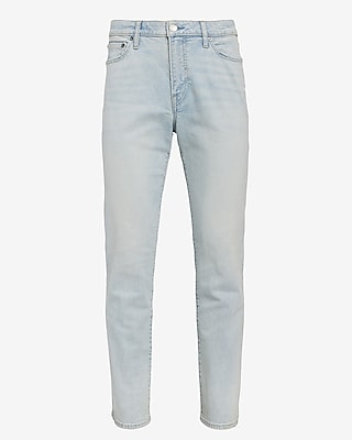 Slim Straight Light Wash Stretch Jeans