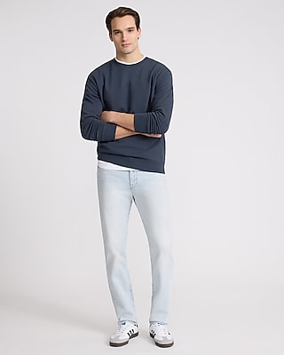 Slim Straight Light Wash Stretch Jeans