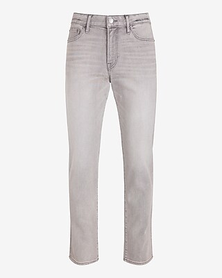 Slim Straight Light Gray Stretch Jeans