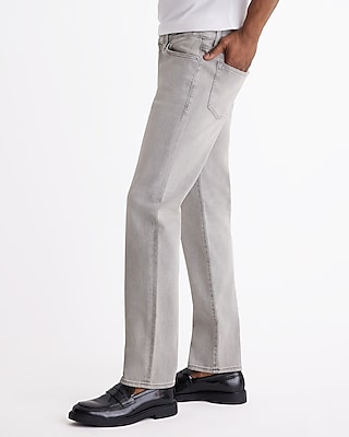 Slim Straight Light Gray Stretch Jeans