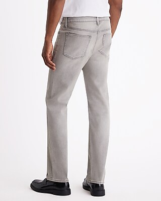 Slim Straight Light Gray Stretch Jeans