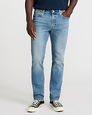 slim medium wash stretch jeans